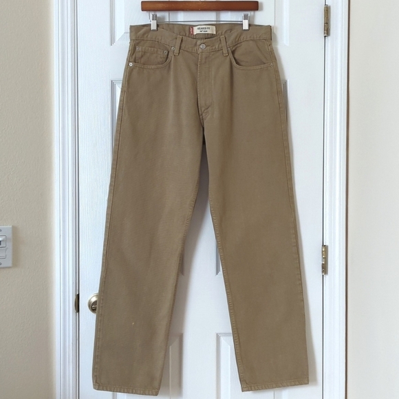 Levi's Y2K Vintage 550 Classic Relaxed Fit Straight Leg Jeans Tan Brown 34 x 32 - Picture 1 of 16